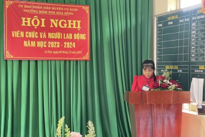 Hội nghị Viên chức và Người lao động trường mầm non Hoa Hồng